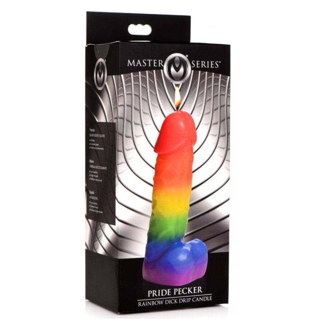 Pride Pecker Dick Drip Candle Rainbow 1