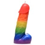 Pride Pecker Dick Drip Candle Rainbow 2
