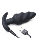 Remote Control 21X Swirl Butt Plug - Black 4