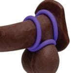 Romp Remix Trio Penis Ring Set of 3 - Purple 4