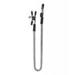 Spartacus Adjustable Alligator Nipple Clamps Silver Chain 2