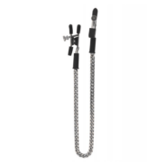 Spartacus Adjustable Silver Chain Alligator Nipple Clamps