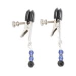 Spartacus Adjustable Broad Tip Blue Beaded Nipple Clamps 2