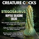Stegosaurus Spiky Reptile Silicone Dildo 4