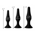 Triple Spire Tapered Silicone Anal Trainer Set 1