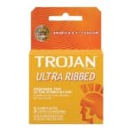 Trojan Ultra Ribbed Condoms 3pk 1