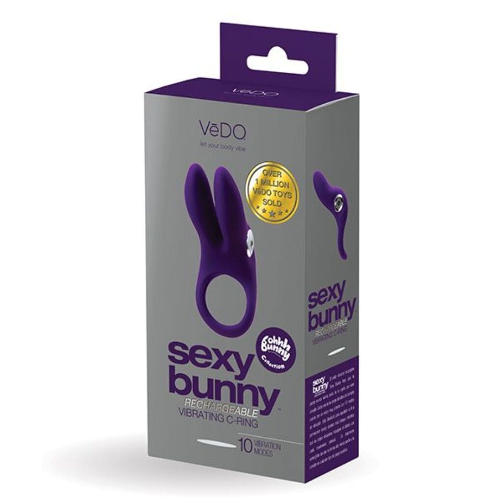 VeDO Sexy Bunny Rechargeable Ring - Deep Purple 1