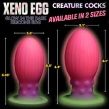 Creature Cocks Glow Silicone Egg 2 Sizes