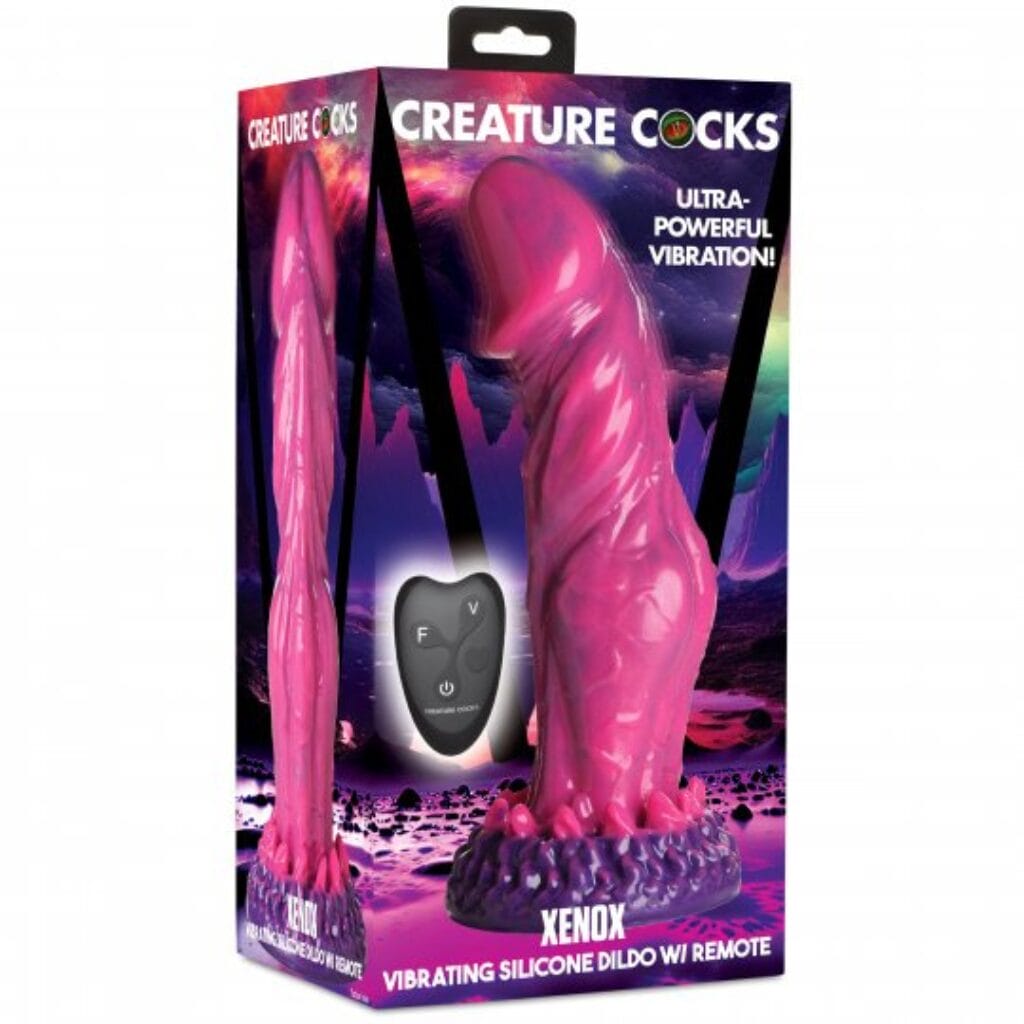 Xenox Vibrating Silicone Dildo with Remote 1