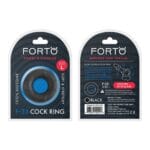 Forto F-33 Liquid Silicone Cockring Large Black 1