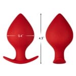 Forto F-60 Spade Silicone Anal Plug Large Red 1