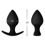 Forto F-63 Rattler Spade Anal Plug Small Black