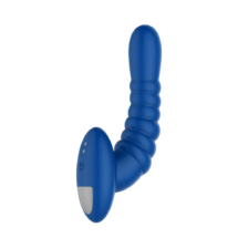 Forto Ribbed Pro Anal Massager Blue