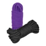 Shibari Bondage Rope 2 Pack - Black Purple 1
