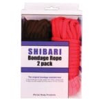 Shibari Bondage Rope 2 Pack - Black Red 2