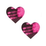 Temperature Reactive Heart Pasties - Neon Pink 1