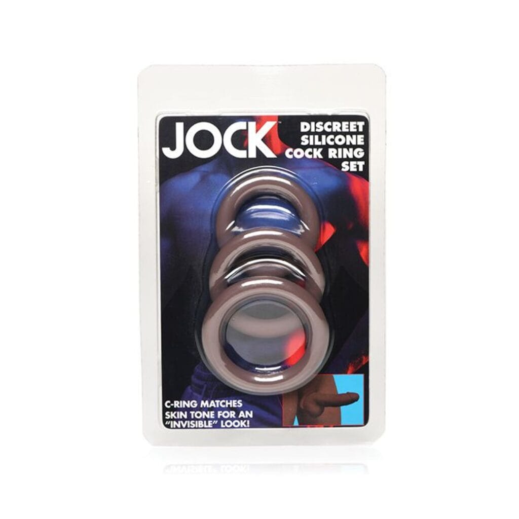 Curve Toys Jock Silicone Cock Ring Set of 3 - Dark 4