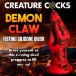 Demon Claw Fisting Silicone Dildo - Red 7