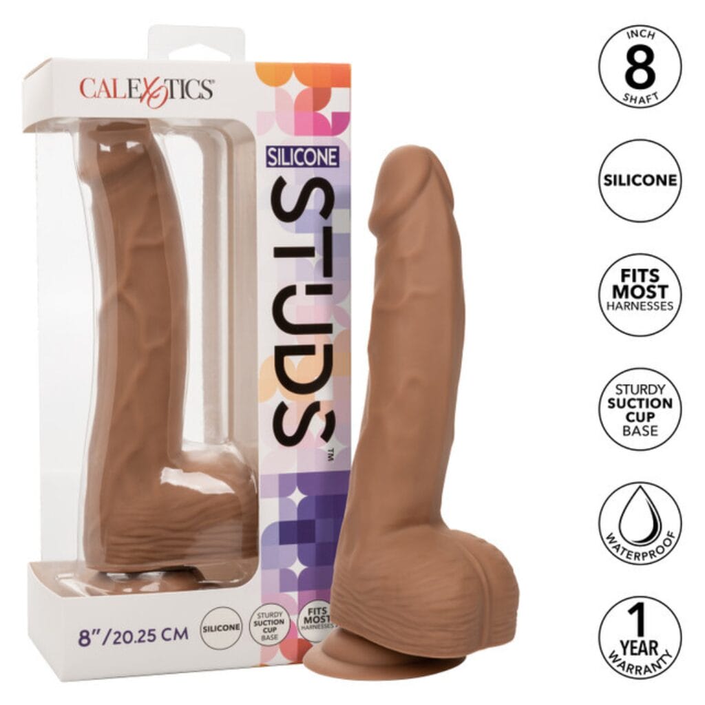 Silicone Studs 8 brown 2