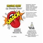 Smack Warming Massage Oil - 2 oz Passion Fruit 1