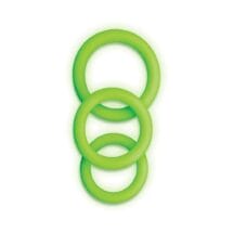 Ouch 3 pc Glow Cock Ring Set