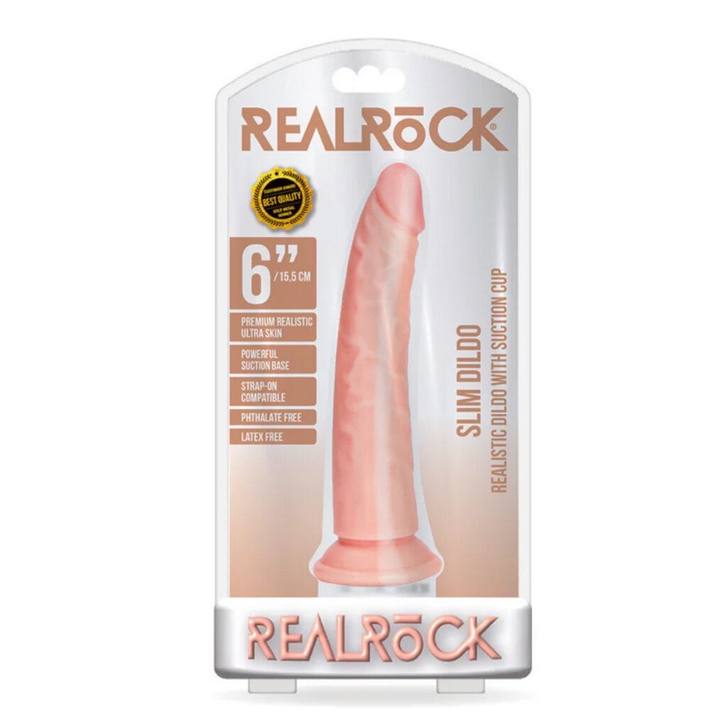 RealRock Realistic 6 in. Slim Dildo beige 2