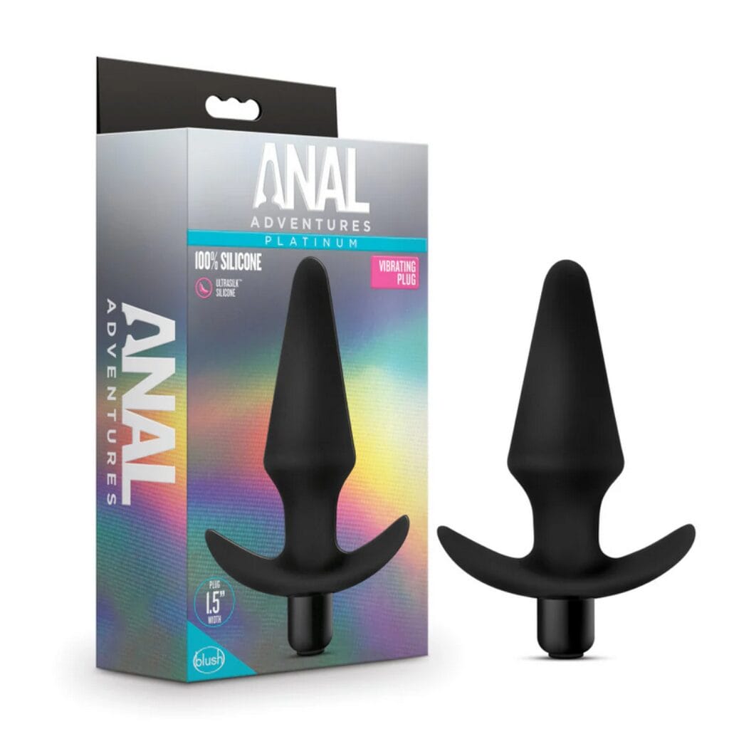 Anal Adventures Platinum - Silicone Vibrating Plug 1