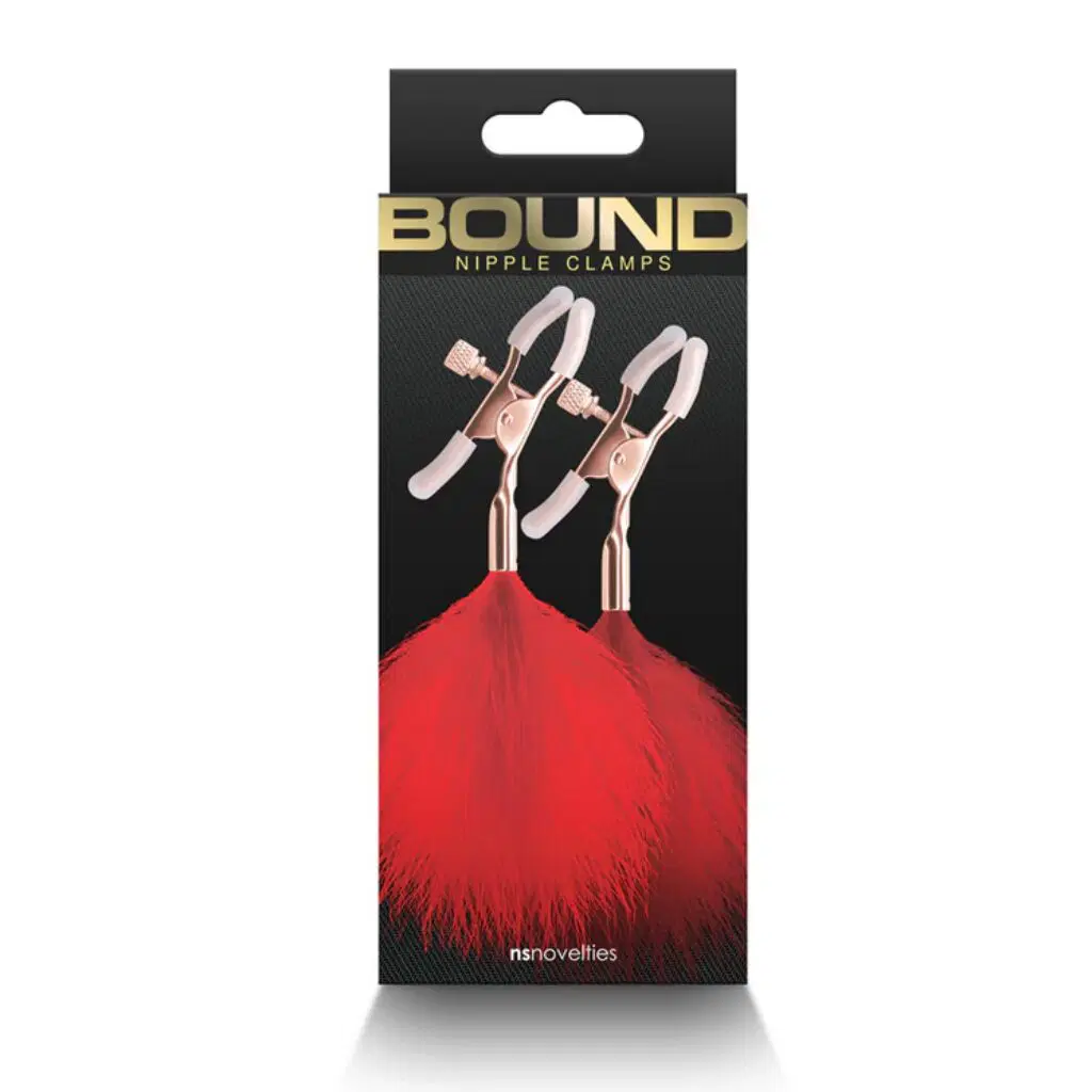 Bound Nipple Clamps F1 Red 3