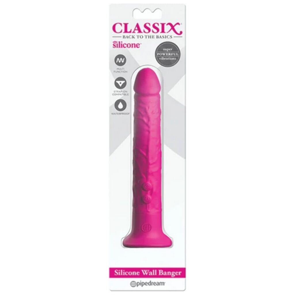 Classix Wall Banger Vibrating Dildo Pink 1