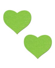 Pastease Premium Heart - Glow in the Dark Green O-S