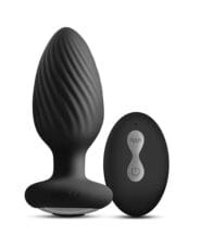 Renegade Alpine 2.0 Gyrating & Vibrating Butt Plug w-Remote - Black