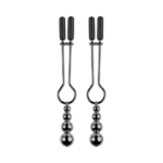 Selopa Beaded Nipple Clamps Stainless Steel Black Chrome 2