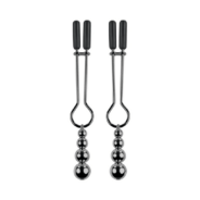 Selopa Beaded Nipple Clamps - Black Chrome