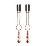 Selopa Beaded Nipple Clamps Stainless Steel Rose Gold 2