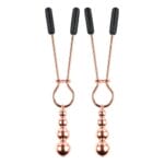 Selopa Beaded Nipple Clamps Stainless Steel Rose Gold 4