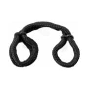 Fetish Fantasy Silk Rope Love Cuffs - Black