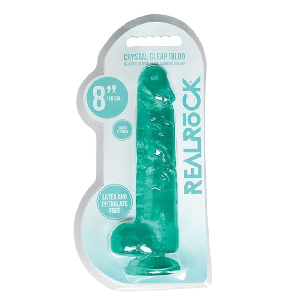 Crystal Clear 8 Dildo Balls - Turquoise 1