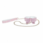 Ouch! Paris Collection Pink Collar with Leash