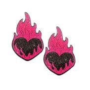 Neva Nude Flaming Heart Glitter Pasties