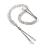 Nixie Pearl Drop Beaded Tweezer Nipple Clamps Silver 2