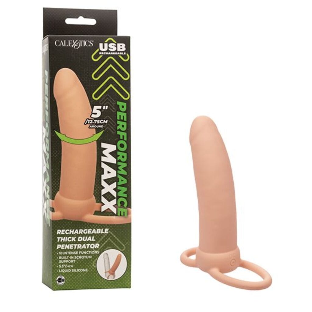 Performance Maxx Rechargeable Thick Dual Penetrator - Ivory 1