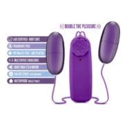 Double Pop Vibrating Eggs - Plum