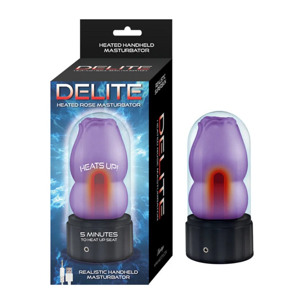 Delite Heated Rose Masturbator Purple 4