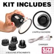 10X Rotating Nipple Suckers - Black