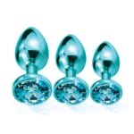 Nixie Metal Butt Plug Trainer Set Blue Metallic 2