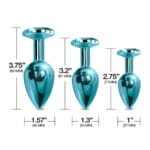 Nixie Metal Butt Plug Trainer Set Blue Metallic 4