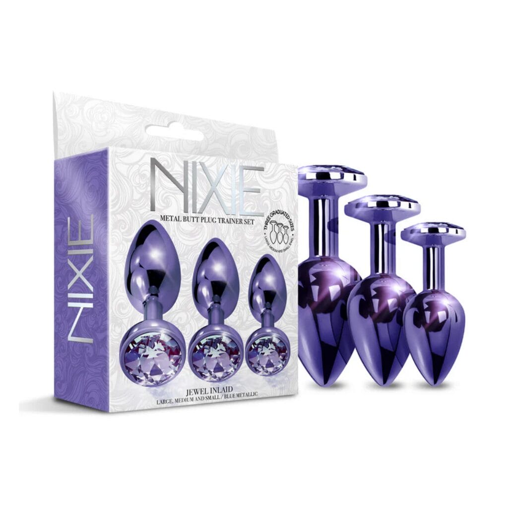 Nixie Metal Butt Plug Trainer Set Purple Metallic 4