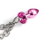 Nixie Metal Plug Furry Handcuff Set Pink Metallic 3