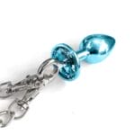 Nixie Metal Plug Furry Handcuff Set blue Metallic 2