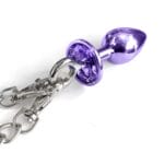 Nixie Metal Plug Furry Handcuff Set purple Metallic 3